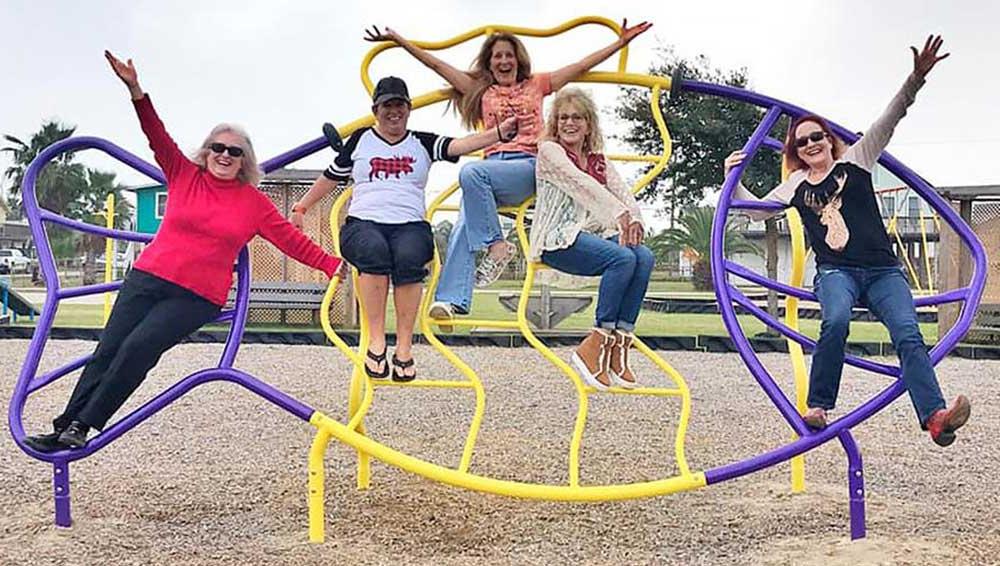 students on playground